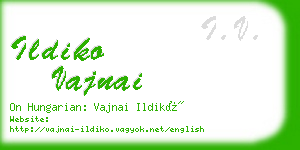 ildiko vajnai business card